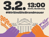 Großdemonstration am Sonntag, den 3. Februar um 13.00 Uhr, vor dem Reichstag